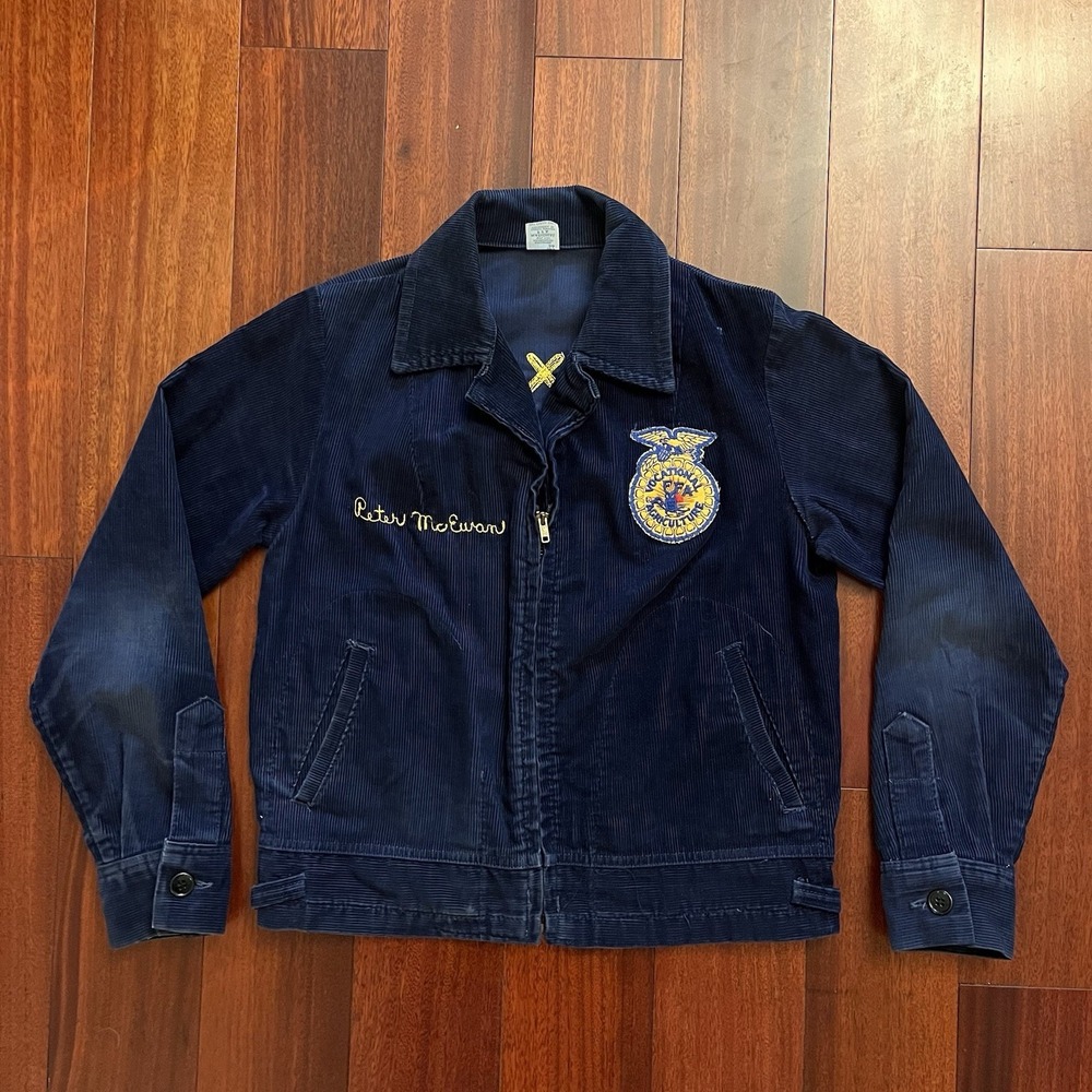 Vintage FFA Jacket Men 36 Fits Small Corduroy Vocational Agriculture Montgomery